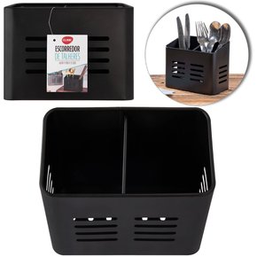 Escorredor De Talheres Preto Clink