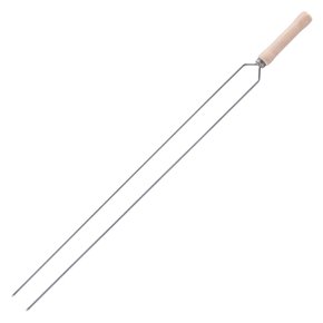 Espeto Fino Duplo Para Churrasco 75cm