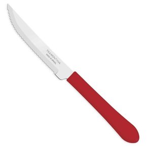 Faca Para Churrasco Inox 4 Leme Vermelho