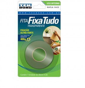 Fita Acrílica Dupla Face Fixa Tudo Transparente