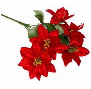 Flor De Natal Bico De Papagaio Veludo 32 CM