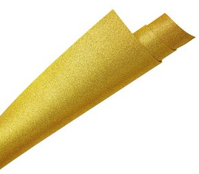 Folha E.V.A Glitter 40x60cm Amarelo Lyke