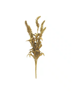 Galho Folhagem Avulso Dourado 36 CM