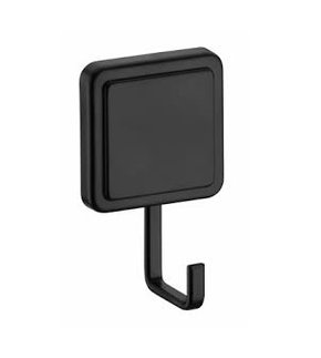 Gancho Multiuso Com Adesivo Preto Fosco