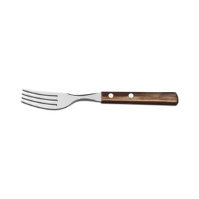 Garfo De Mesa Inox Polywood Castanho