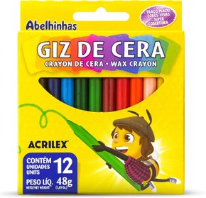 Giz De Cera 12 Cores Acrilex