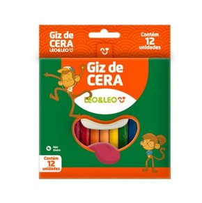 Giz De Cera 12 Cores Fino Leo&Leo