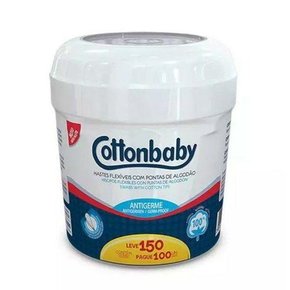 Haste Flexível Cottonbaby Pote 100 Unidades