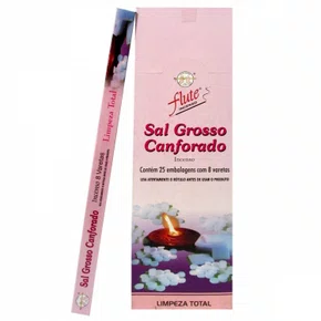 Incenso Flute Sal Grosso Canforado Com 8 Varas