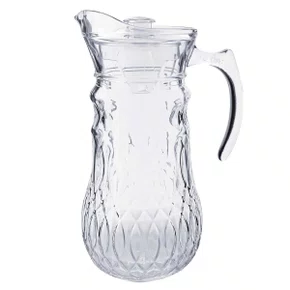 Jarra Vidro Com Tampa De Acrílico Marte Transparente 1,6 Litros