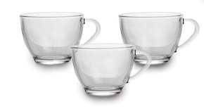 Jogo De Xícaras De Vidro Para Chá 230ml 3 Peças