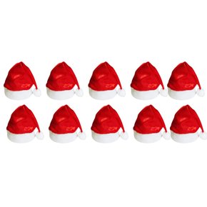 Kit 10 Gorros Natal Papai Noel