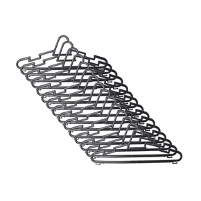 Kit 15 Cabides De Plástico Preto