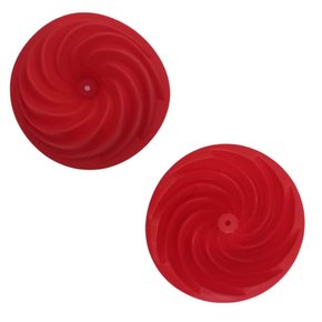 Kit 3 Mini Forma De Silicone 11cm Cor Vermelho Etilux