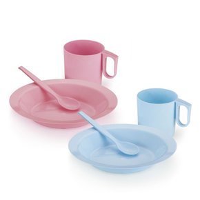 Kit 3 Peças Para Alimentação Infantil De Plástico Cor Sortida Plasnorthon
