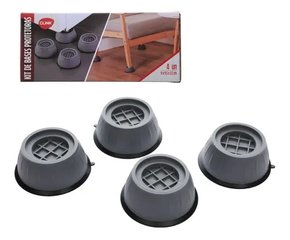 Kit 4 Bases Protetoras Plástico 9x9x4cm