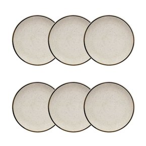 Kit 6 Pratos Sobremesa 20cm Brisa Oxford