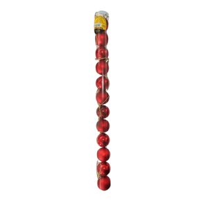 Kit Bolas De Natal Tubo 12 Unidades Vermelho 4cm