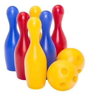 Kit Boliche 6 Pinos e 2 Bolas