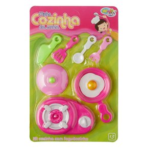Kit Mini Cozinha Com Fogão 8 Peças