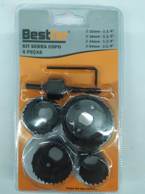 Kit Serra Copo 6 Peças 32 / 38 / 44 / 54mm