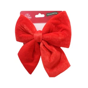 Laço Natalino Avulso Veludo Vermelho Luxo 20 x 25 CM