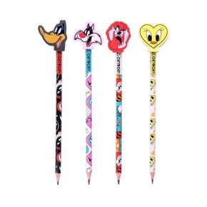 Lápis HB Borracha Na Ponta Looney Tunes