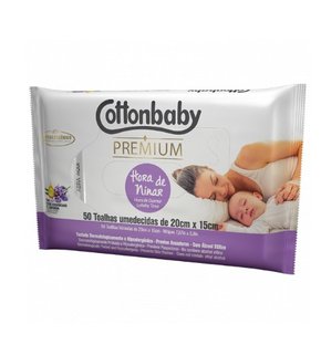 Lenco Umedecido Hora de Ninar com 50un Cottonbaby 