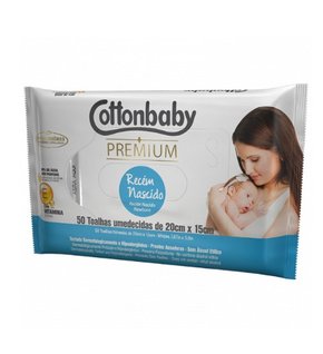 Lenço Umedecido Recém Nascido 50 Unidades Cottonbaby