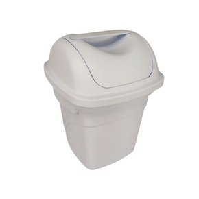 Lixeira Basculante Branco 10L Plasvale