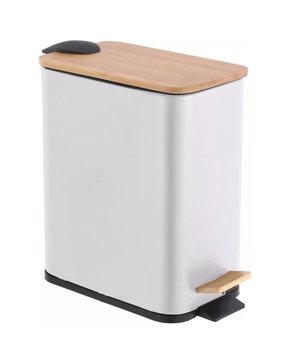 Lixeira Practice 3L Bambu 24x13cm Branco Mek