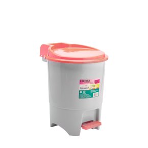 Lixeira Redonda Com Pedal 12,5L Branco