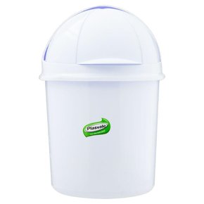 Lixeira Retrátil 4,1L Cor Branco Plasvale