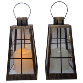 Luminária Decorativa Com Vela Artificial 22 CM