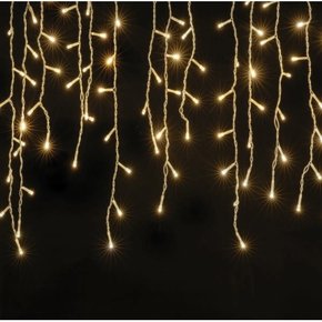 Luzes de Natal Cascata 240 Led Branco Quente
