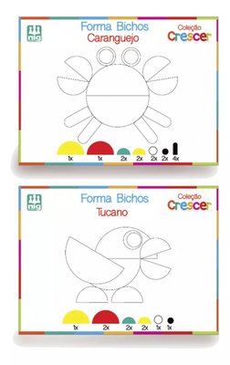 Jogo Educativo Montar Animais Coleção Crescer Forma Bichos em