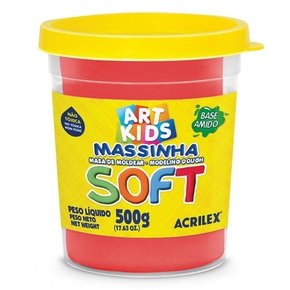 Massa De Modelar Vermelho Soft 500g