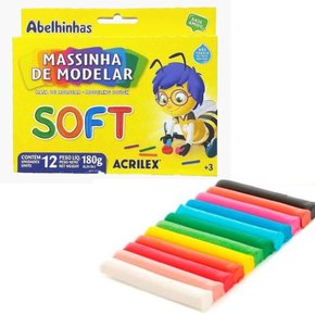 Massinha Soft 12 Cores Acrilex