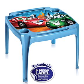 Mesa Infantil Azul Estampada Arqplast