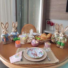 Mesa Posta De Páscoa Clean Rosa Chá