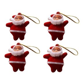 Kit 4 Mini Papai Noel Pendente De Árvore De Natal 9cm Rio Master