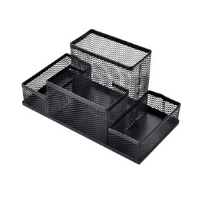 Organizador De Mesa Escritório Metal Aramado Preto