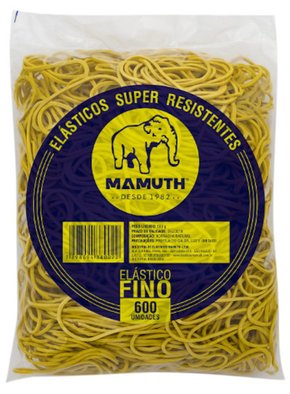 Pacote 600 Elásticos Amarelo Fino 500g
