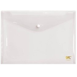 Pasta Envelope Malote A4 Com Botão Transparente 33,2x23,7cm