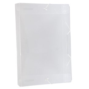 Pasta Ofício Aba Com Elástico 4cm 33,2x23,2cm Transparente