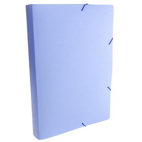 Pasta Ofício Aba Com Elástico 4cm 33,5x4x23,5cm Linho Serena Azul Pastel
