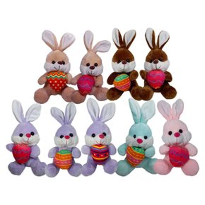 Pelúcia Coelho Páscoa 25cm Ovo Avulso Cores Sortidas