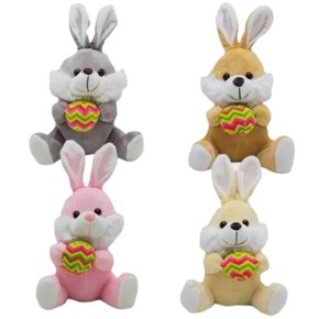 Pelucia Mini Coelho 20cm Com Ovo Cores Sortidas