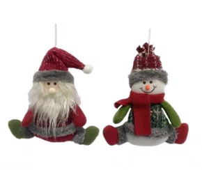 Pendente De Bonecos Natal Pelúcia 16,5 CM