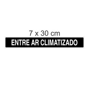 Placa Entre Ar Climatizado 7x30cm Fundo Preto